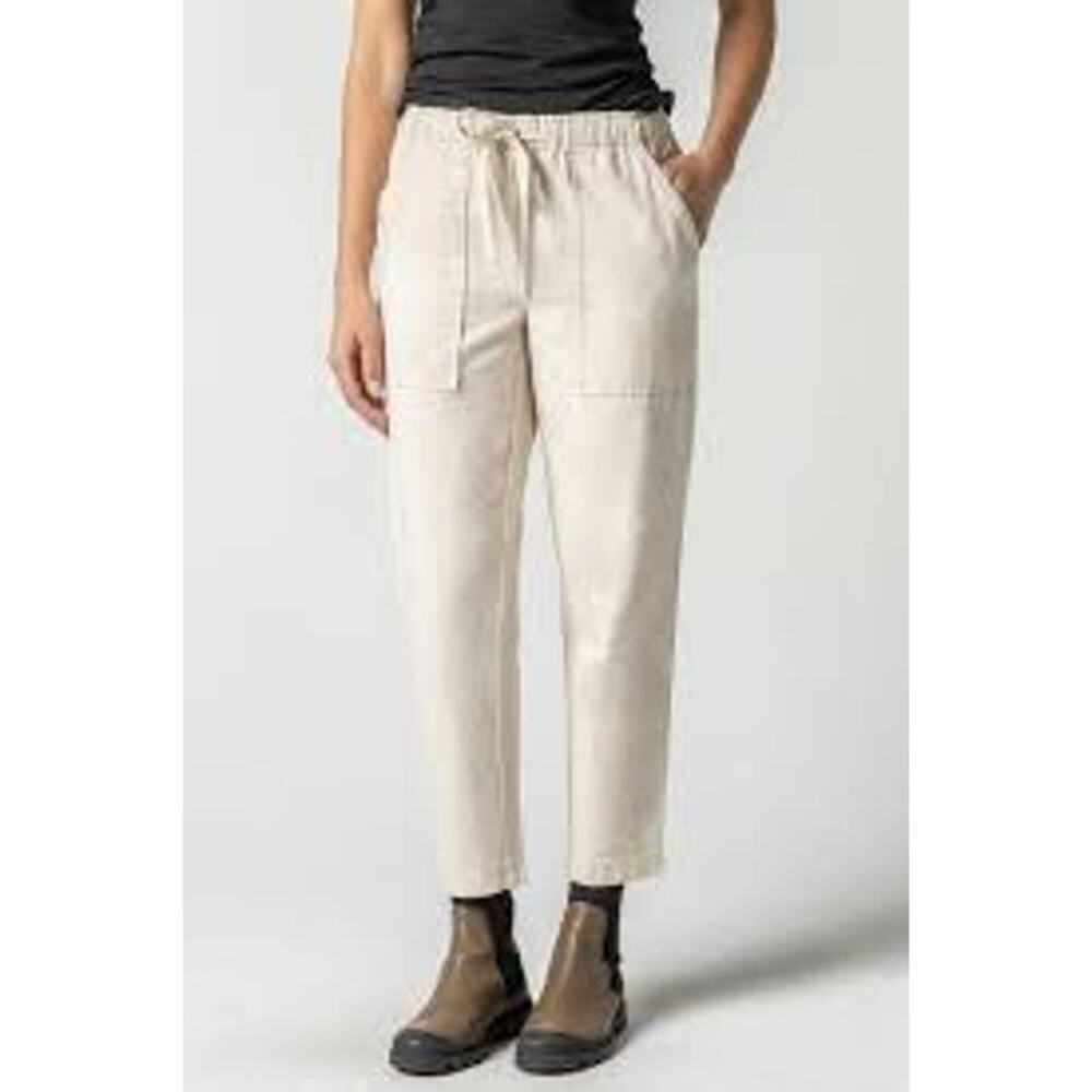 Lilla P Natural Tan Cotton Utility Pull On Pants XS NWT Coastal Quiet Luxury